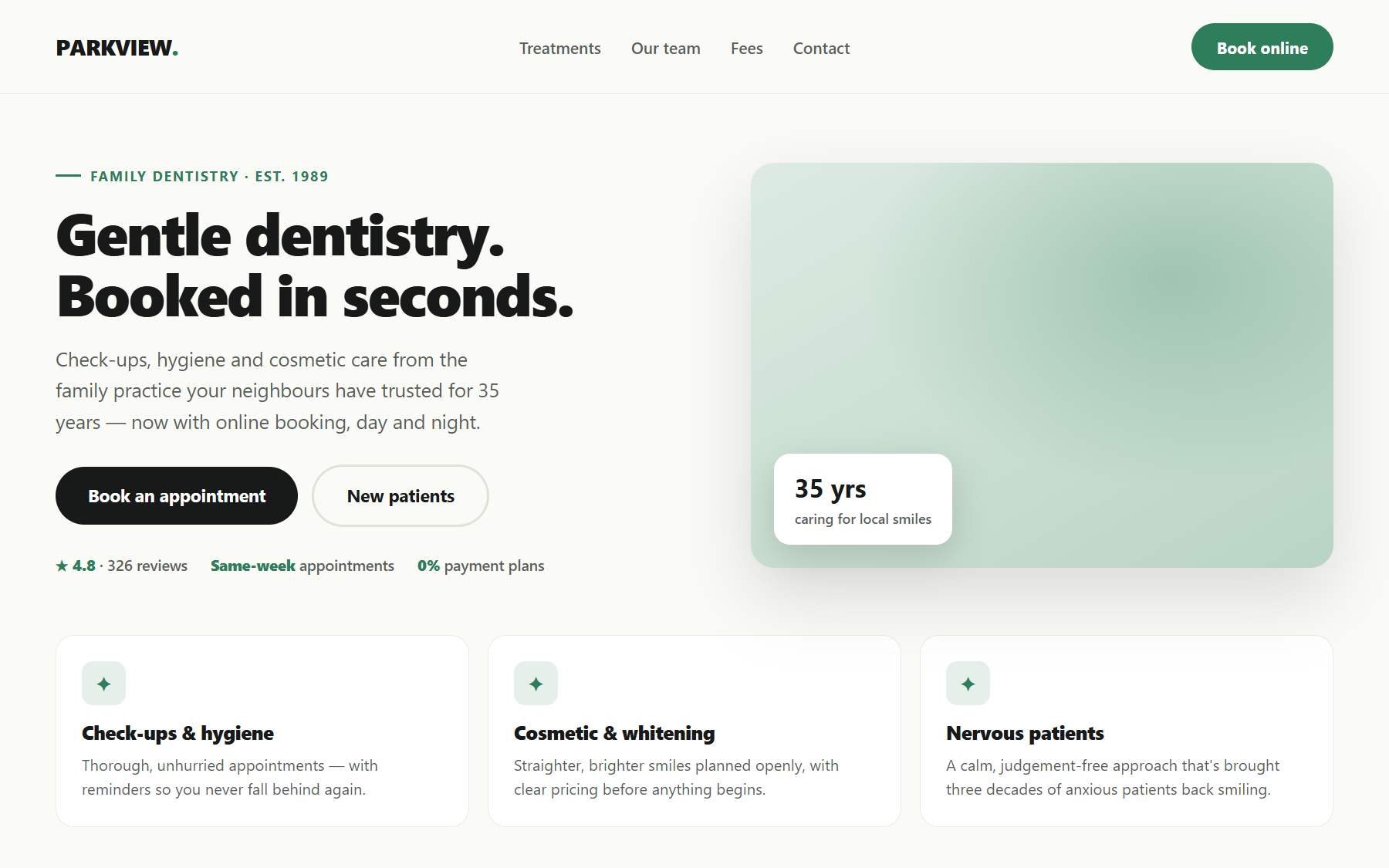 The same business website after our free rebuild